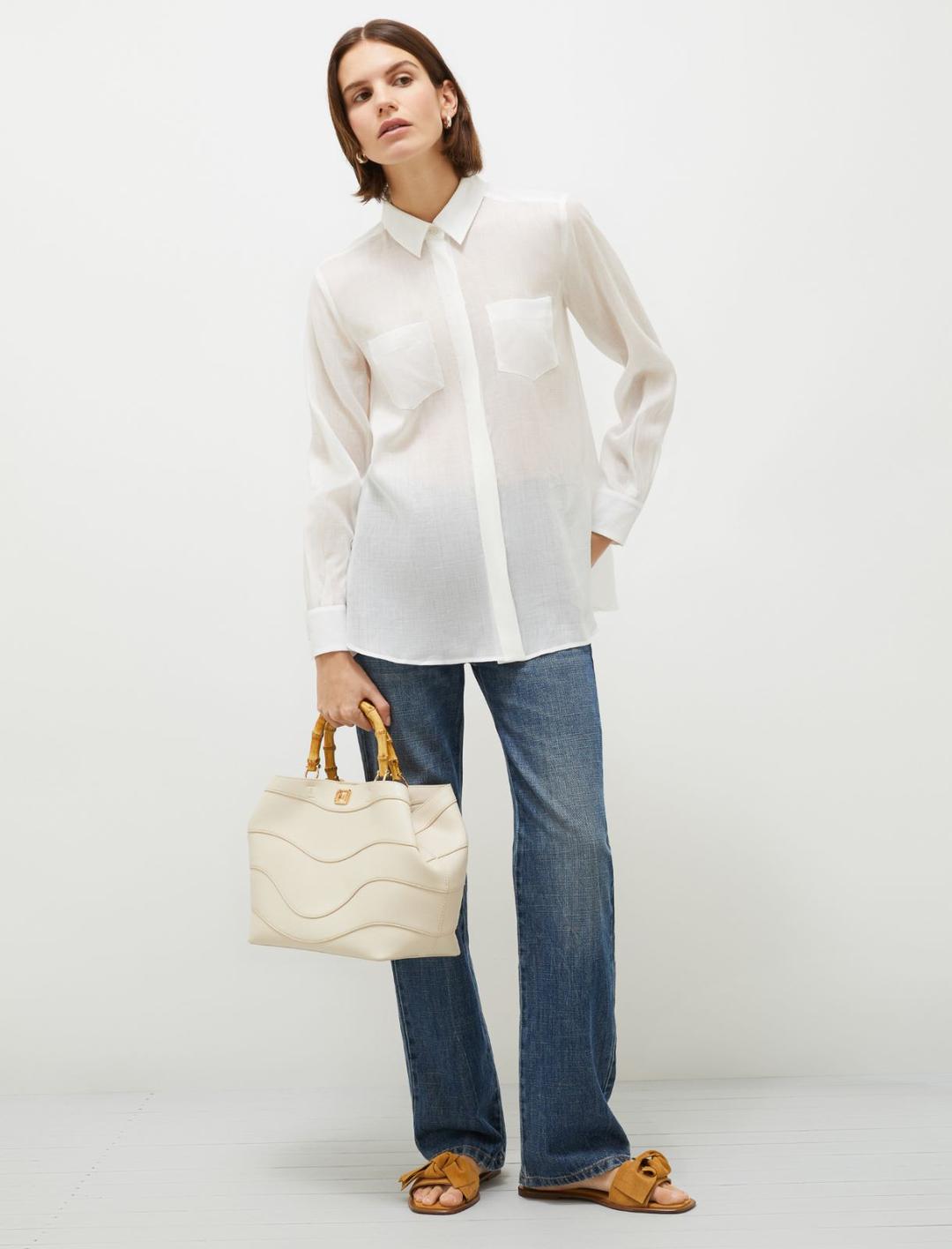 Canotta Donna Estate Con Ricamo A Occhielli - Loose Fit, Morbida E Traspirante Per Look Casual - Foto 3