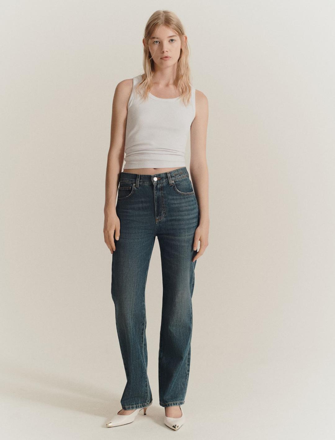 Jeans wide leg in cross denim | Marella Jeans wide leg in cross denim | Marella