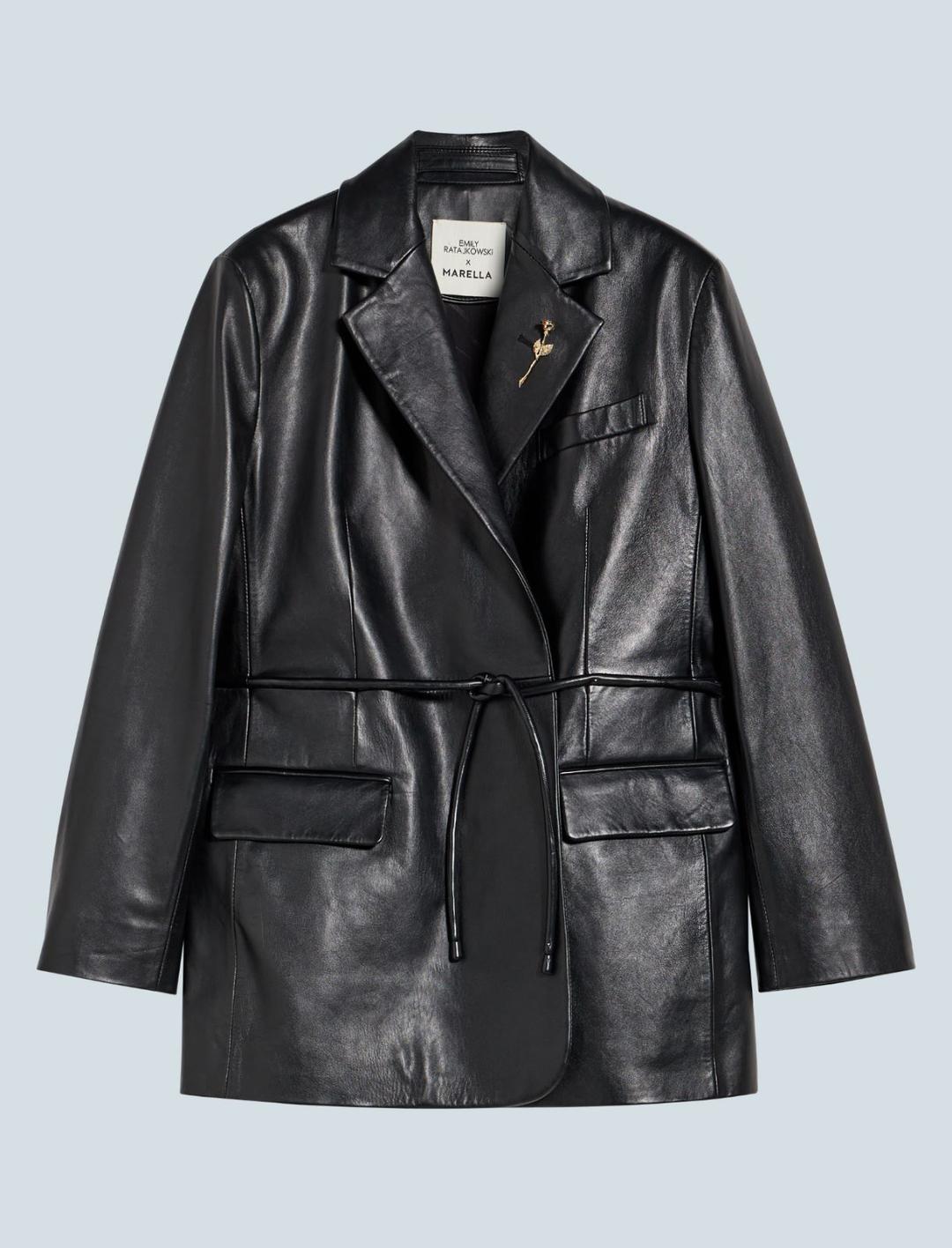 Blazer Giacca Pelle Scamosciata Donna Blazer Giacche Pelle