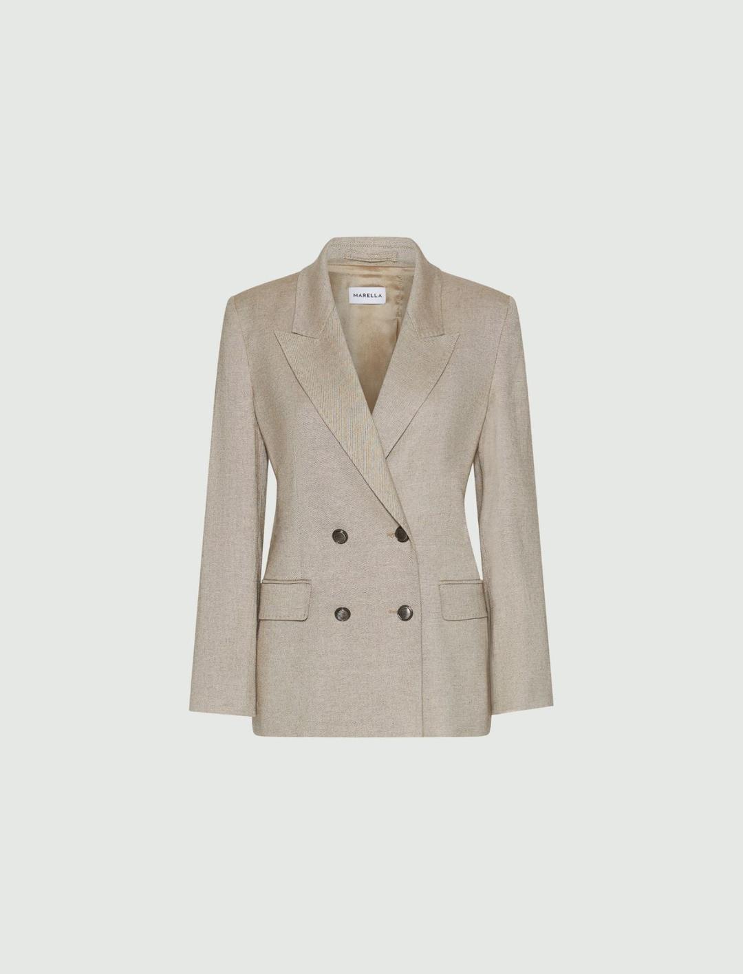 Blazer doppiopetto in saglia di misto lana | Marella Blazer doppiopetto in saglia di misto lana | Marella