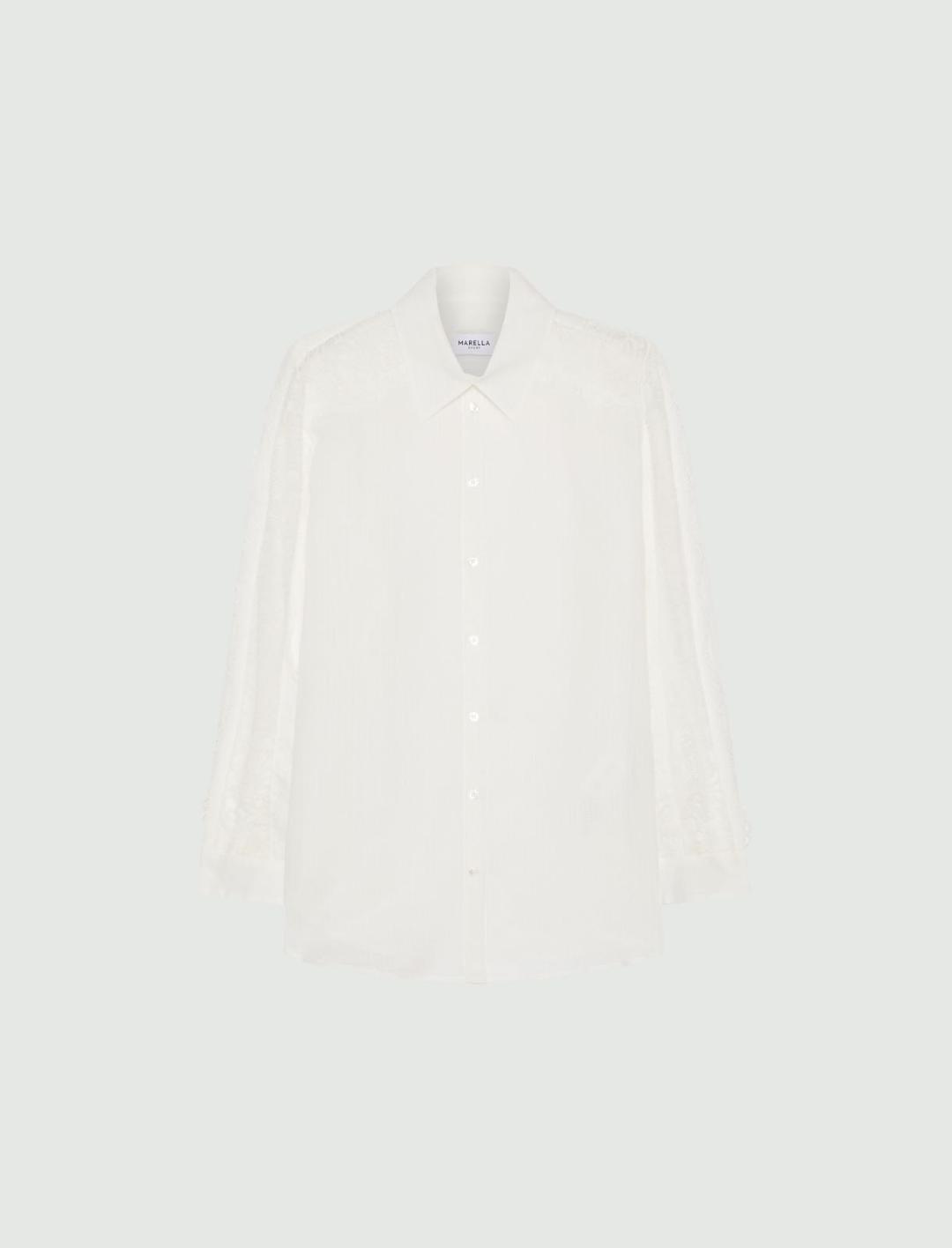 Camicia con intarsio in pizzo | Marella Camicia con intarsio in pizzo | Marella