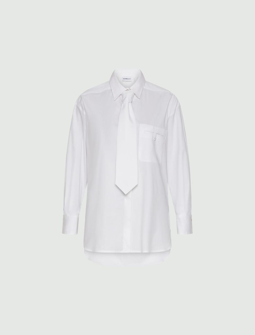 Blusa in popeline con cravatta | Marella Blusa in popeline con cravatta | Marella