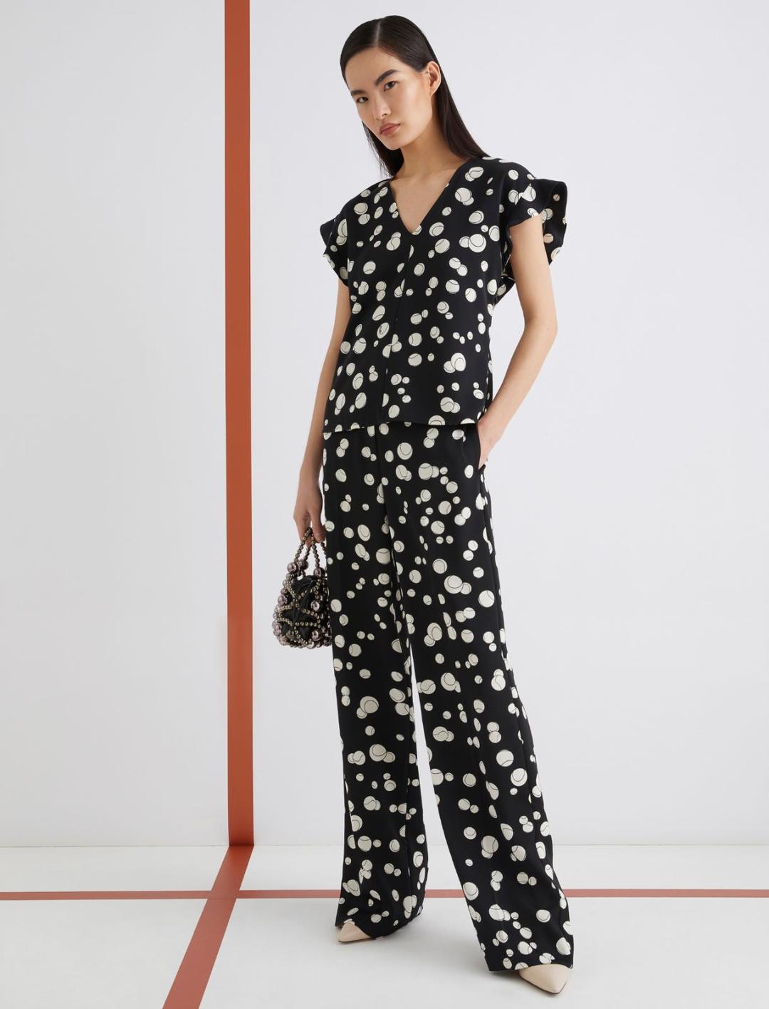 Pantalone in satin stampato | Marella Pantalone in satin stampato | Marella