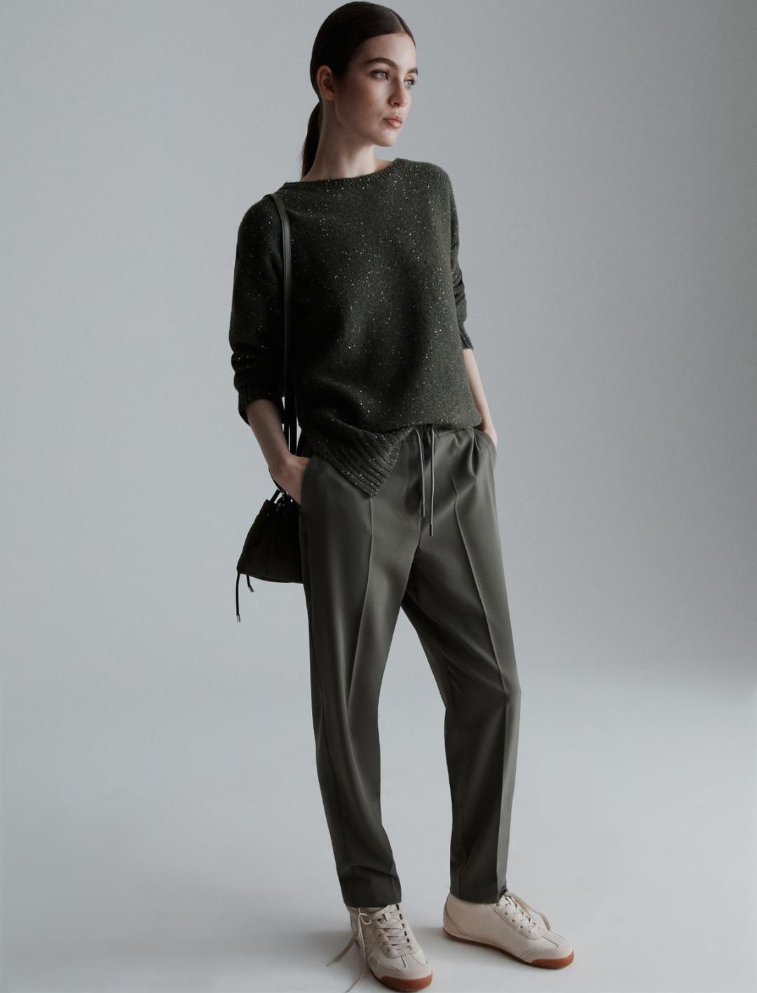 Jogger in twill stretch | Marella Jogger in twill stretch | Marella