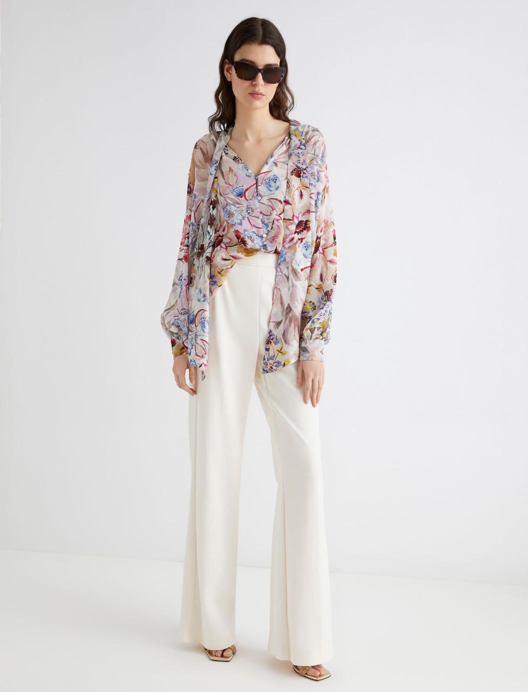 Pantalone a vita alta con bottoni | Marella Pantalone a vita alta con bottoni | Marella
