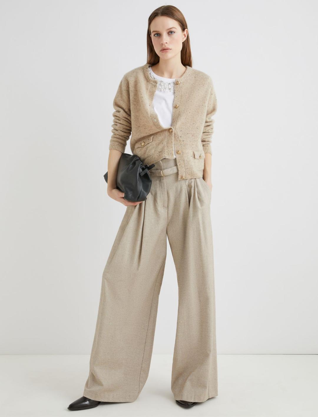 Pantalone a palazzo stretch | Marella Pantalone a palazzo stretch | Marella
