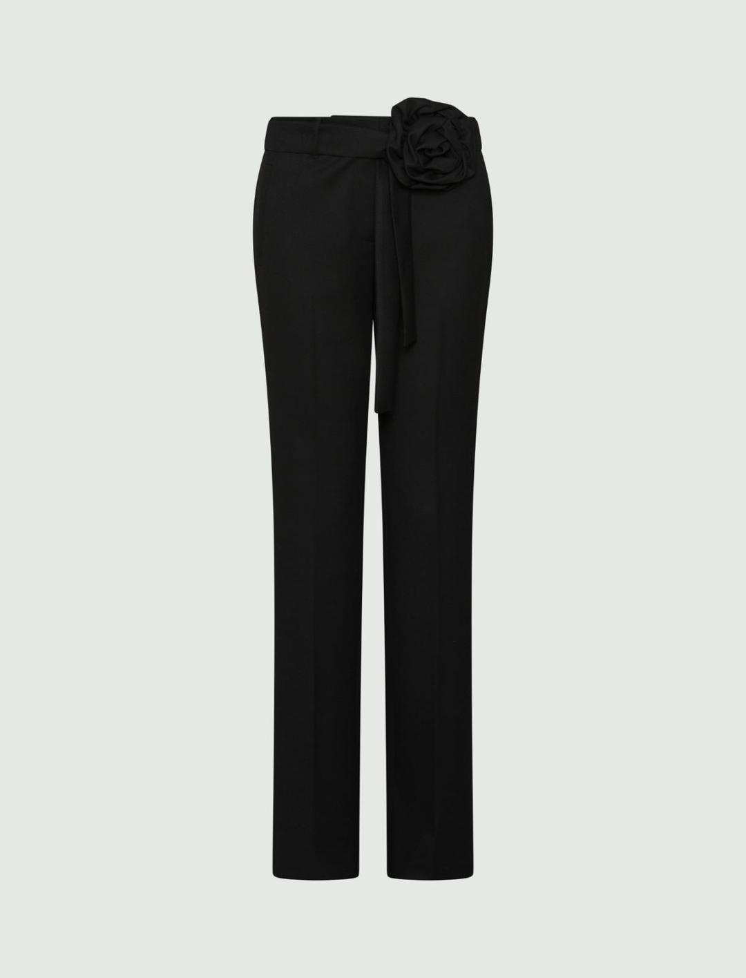 Pantalone flare con cintura a fiore | Marella Pantalone flare con cintura a fiore | Marella