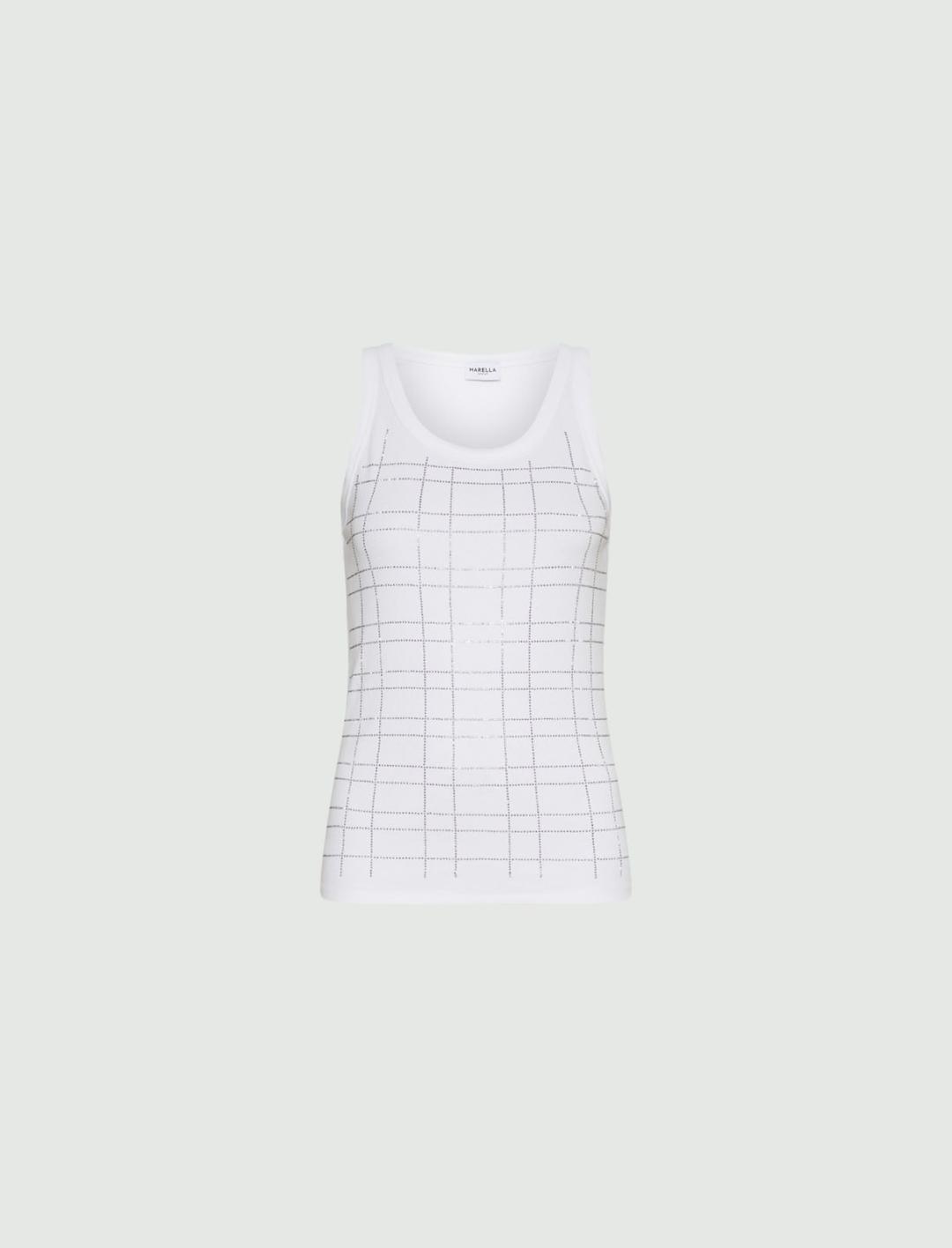 Top smanicato con strass | Marella Top smanicato con strass | Marella