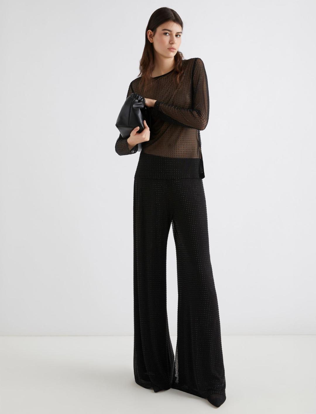 T-shirt in tulle con cristalli | Marella T-shirt in tulle con cristalli | Marella