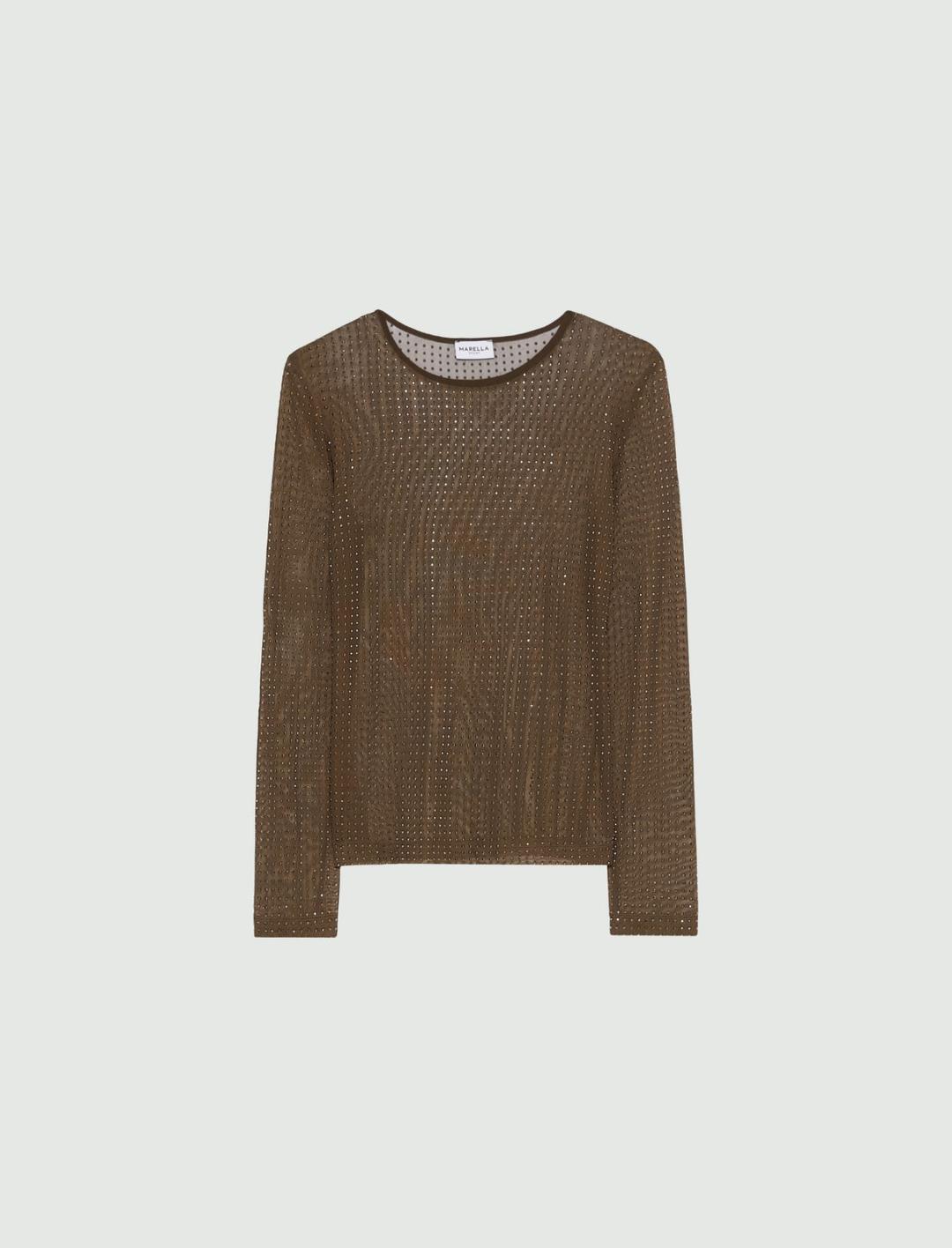 T-shirt in tulle con cristalli | Marella T-shirt in tulle con cristalli | Marella