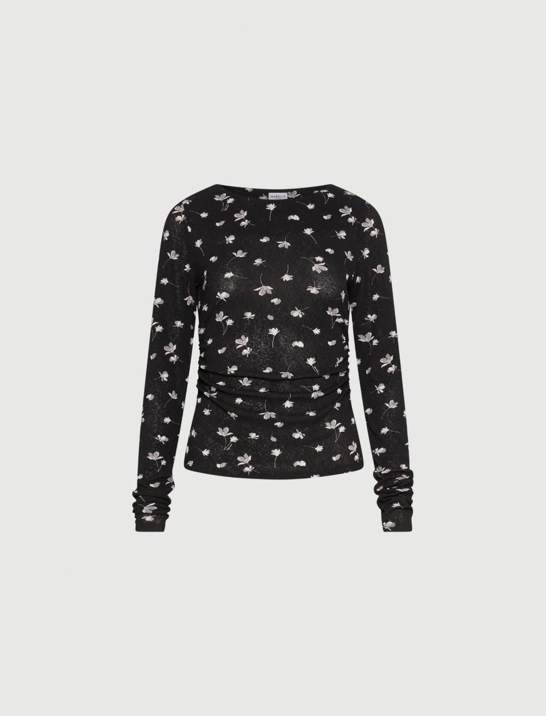 T-shirt in jersey tulle stampato | Marella T-shirt in jersey tulle stampato | Marella