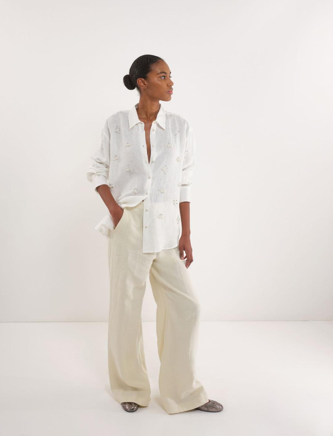 Camicia over con perle e stud | Marella Camicia over con perle e stud | Marella