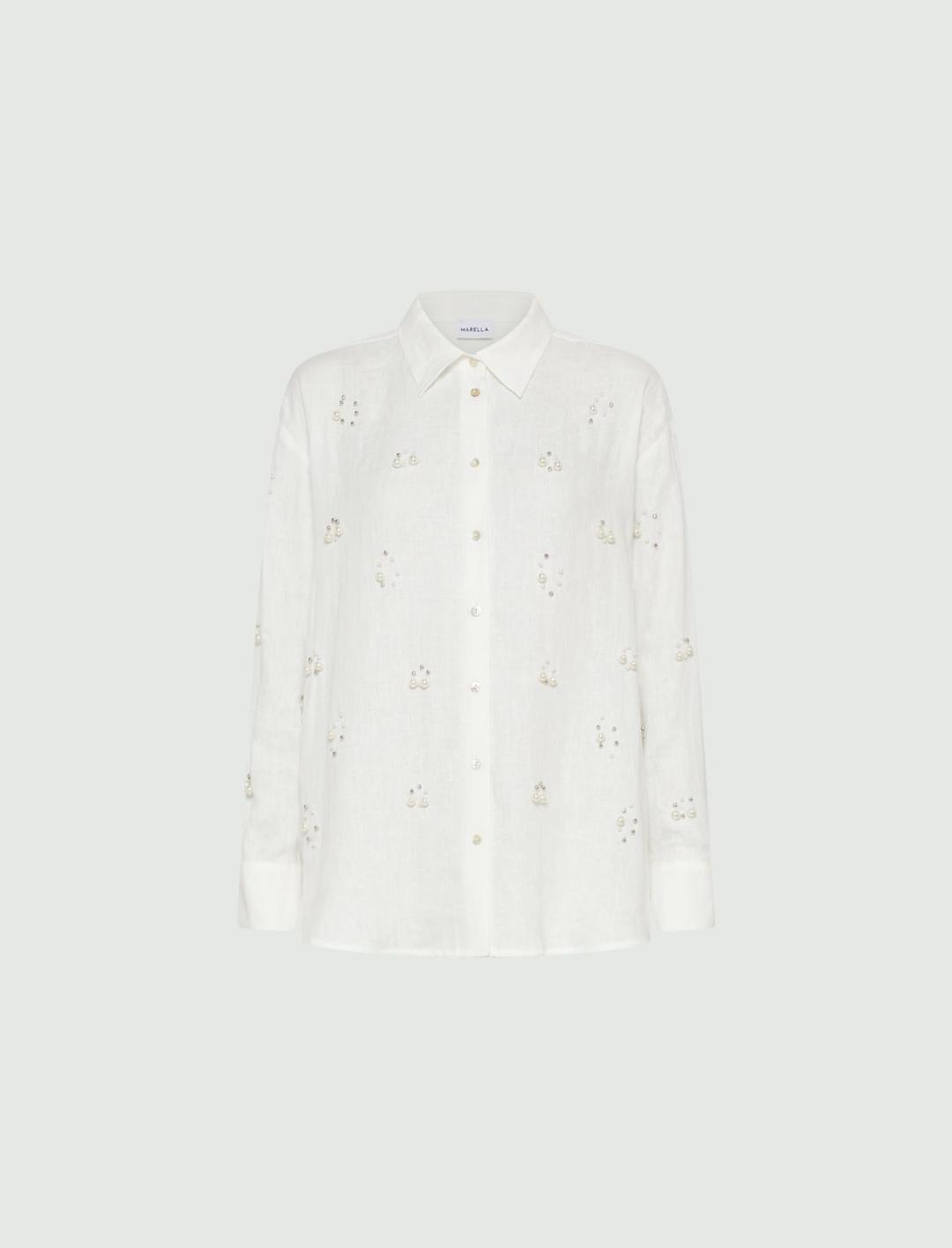 Camicia over con perle e stud | Marella Camicia over con perle e stud | Marella
