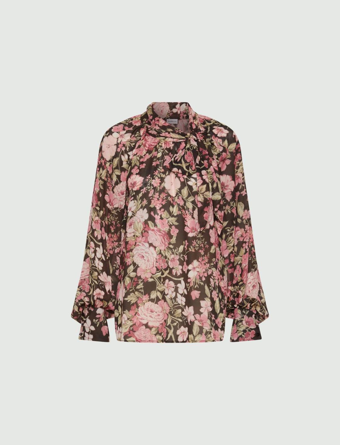Blusa in georgette con sciarpina | Marella Blusa in georgette con sciarpina | Marella