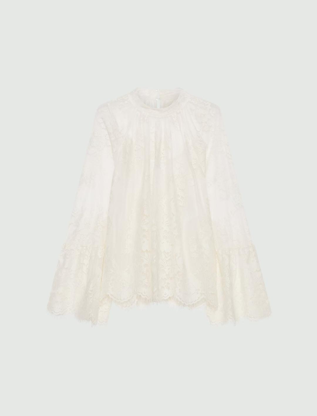 Blusa in pizzo chantilly smerlato | Marella Blusa in pizzo chantilly smerlato | Marella