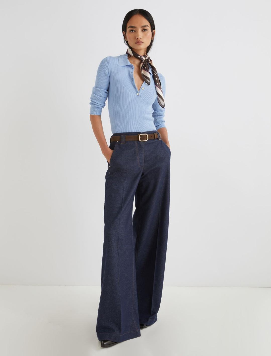 Pantalone wide leg in cotone stretch | Marella Pantalone wide leg in cotone stretch | Marella