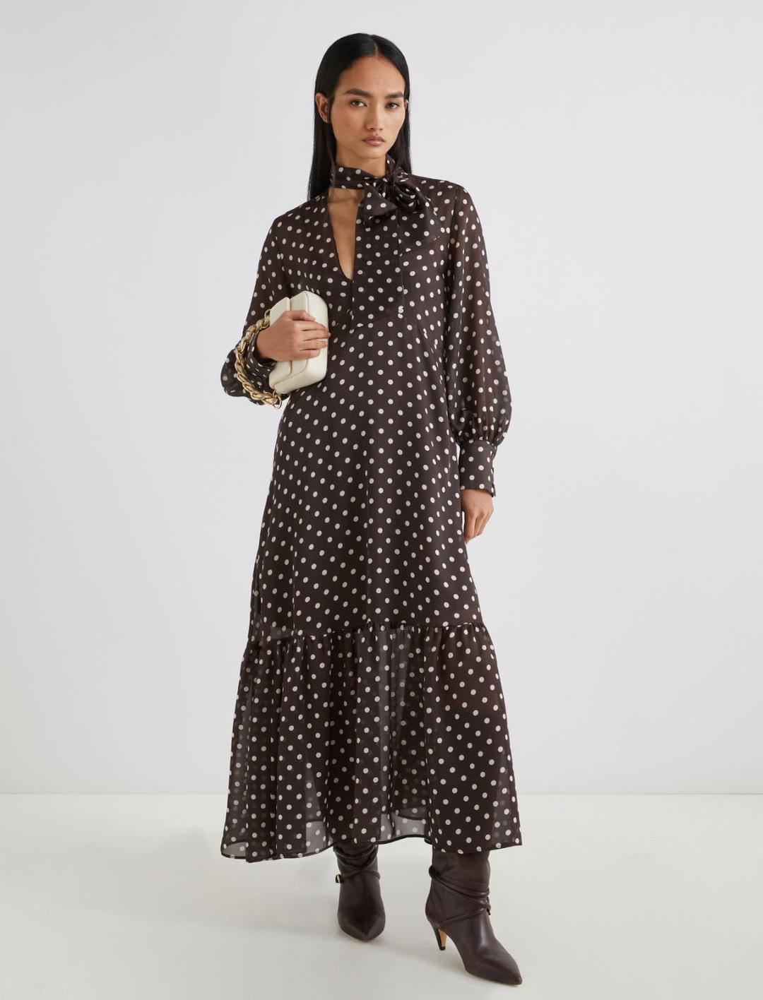 Abito a pois con sciarpina | Marella Abito a pois con sciarpina | Marella