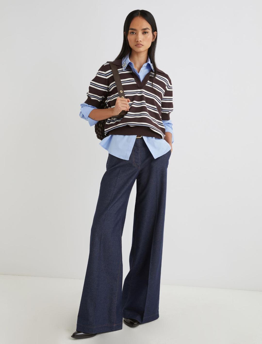 Maglia a righe in viscosa | Marella Maglia a righe in viscosa | Marella