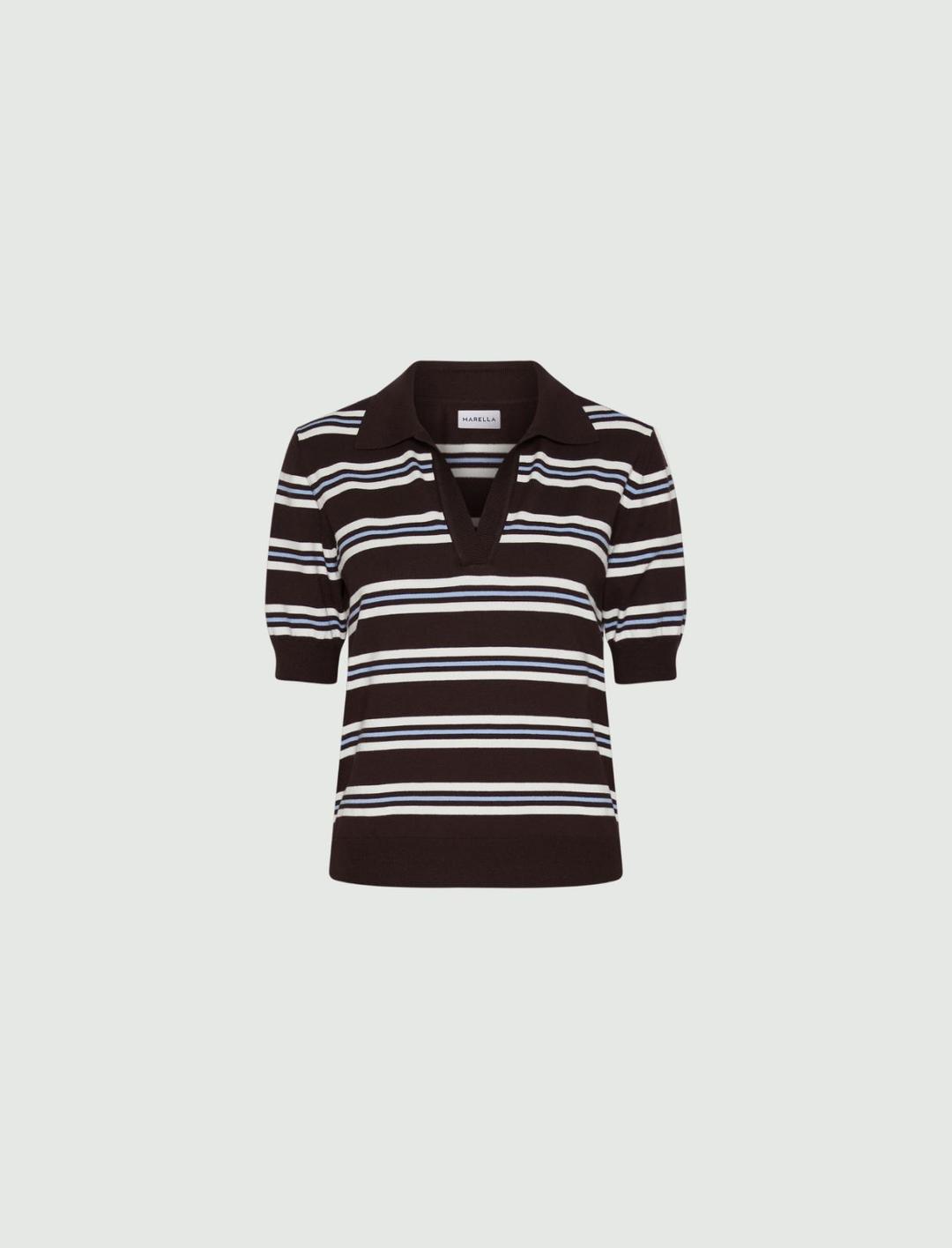 Maglia a righe in viscosa | Marella Maglia a righe in viscosa | Marella