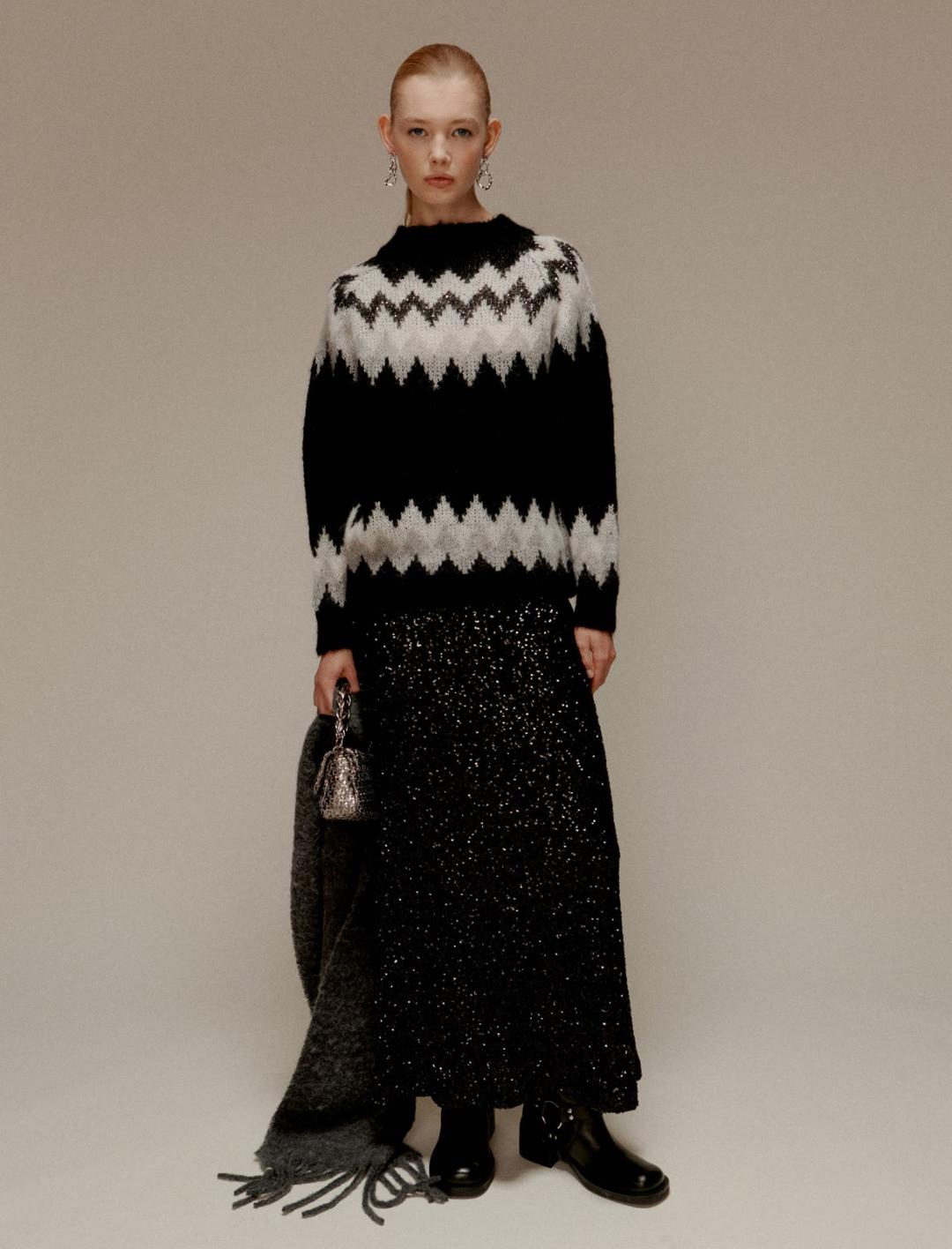 Maglia in misto mohair jacquard | Marella Maglia in misto mohair jacquard | Marella