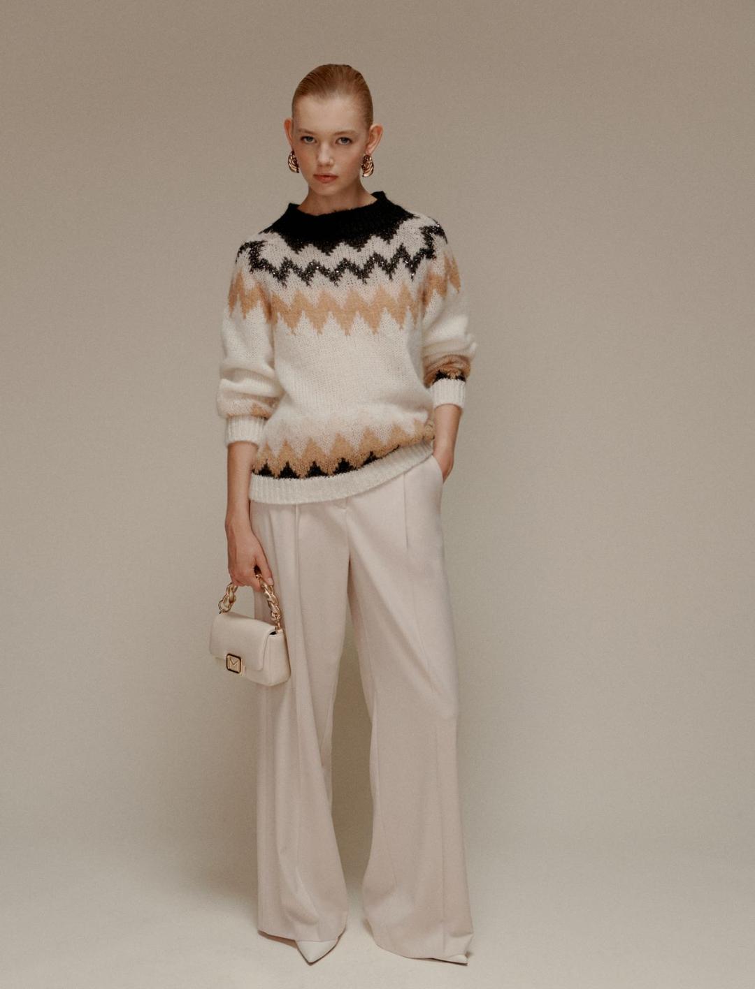 Maglia in misto mohair jacquard | Marella Maglia in misto mohair jacquard | Marella