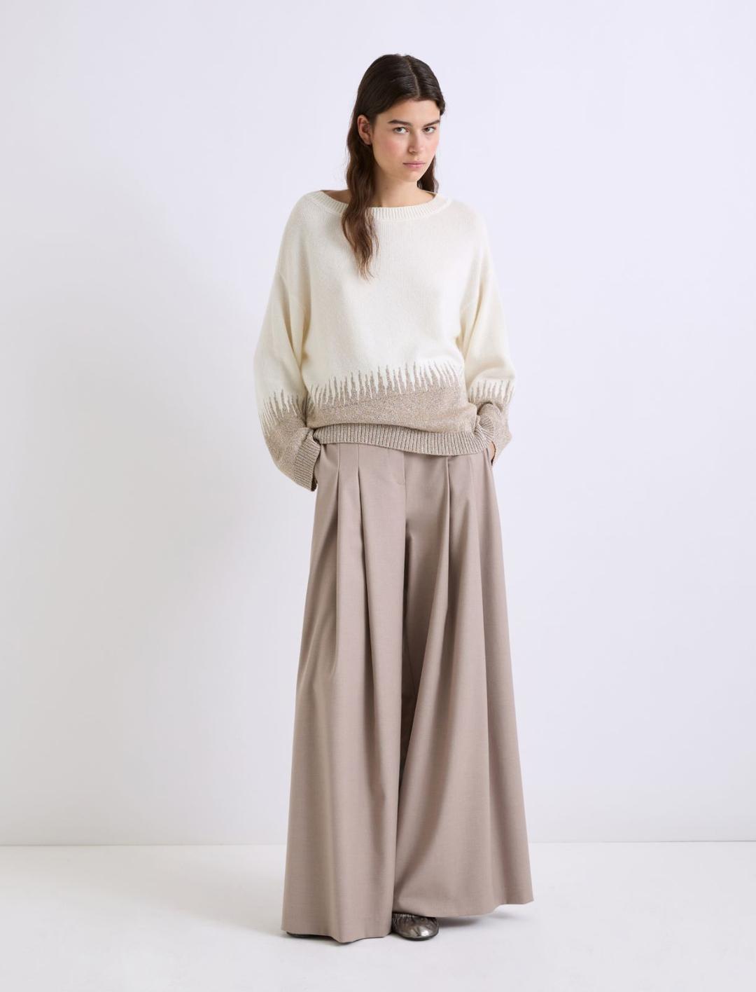 Maglia in misto cashmere con intarsio | Marella Maglia in misto cashmere con intarsio | Marella