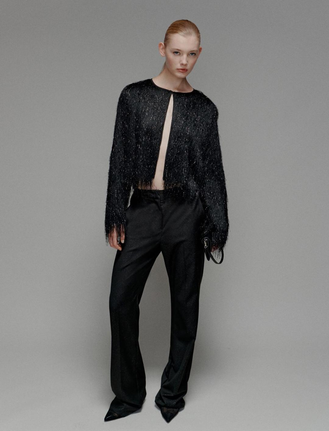 Cardigan in jersey con frange | Marella Cardigan in jersey con frange | Marella