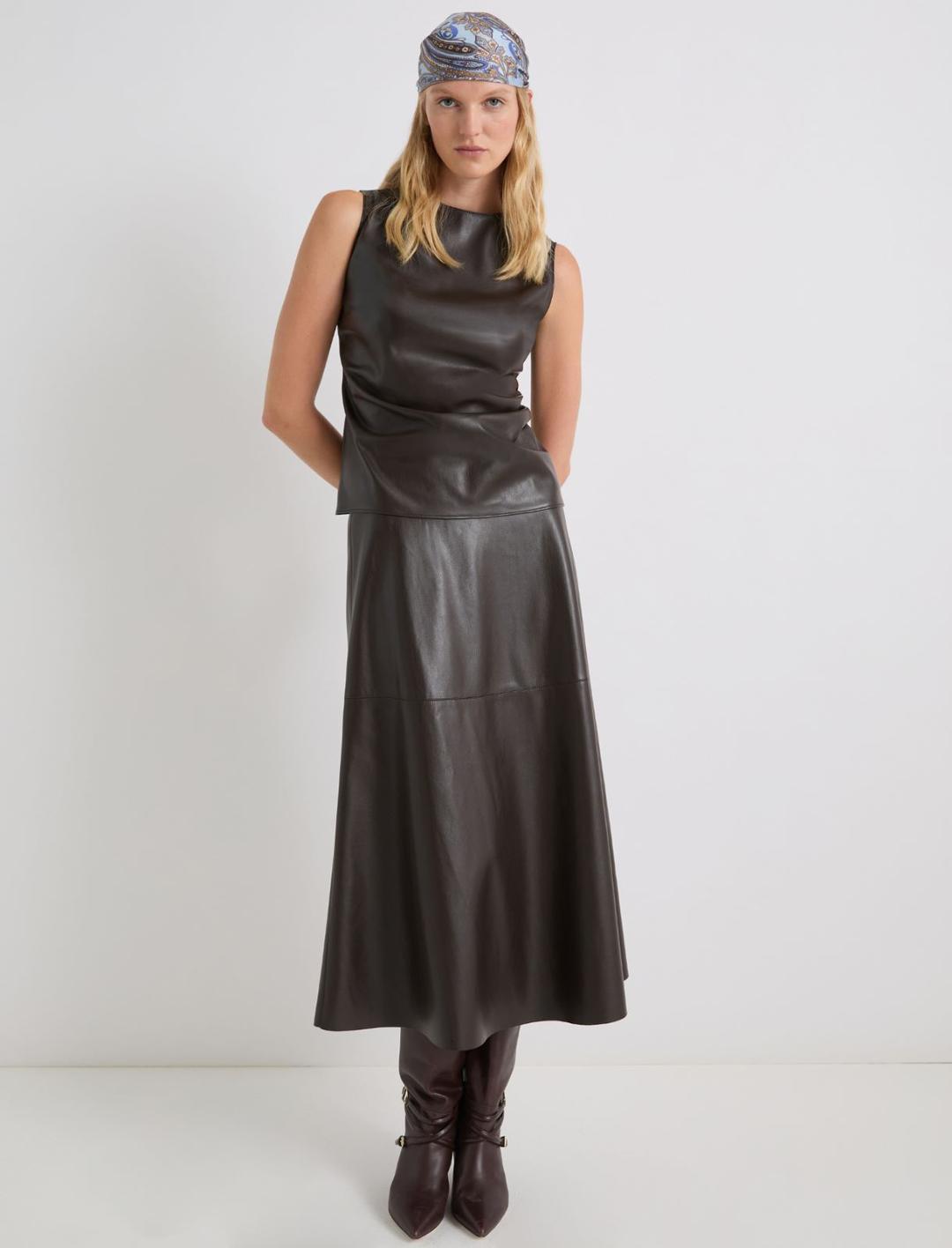 Top smanicato in jersey spalmato | Marella Top smanicato in jersey spalmato | Marella