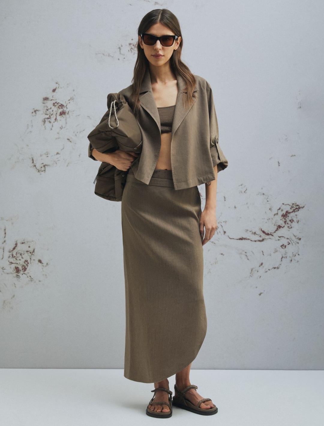 Giacca in viscosa e lino stretch | Marella Giacca in viscosa e lino stretch - 2 | Marella