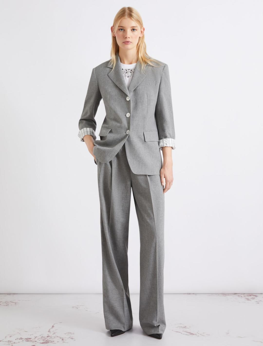 Blazer monopetto in misto lino | Marella Blazer monopetto in misto lino - 2 | Marella