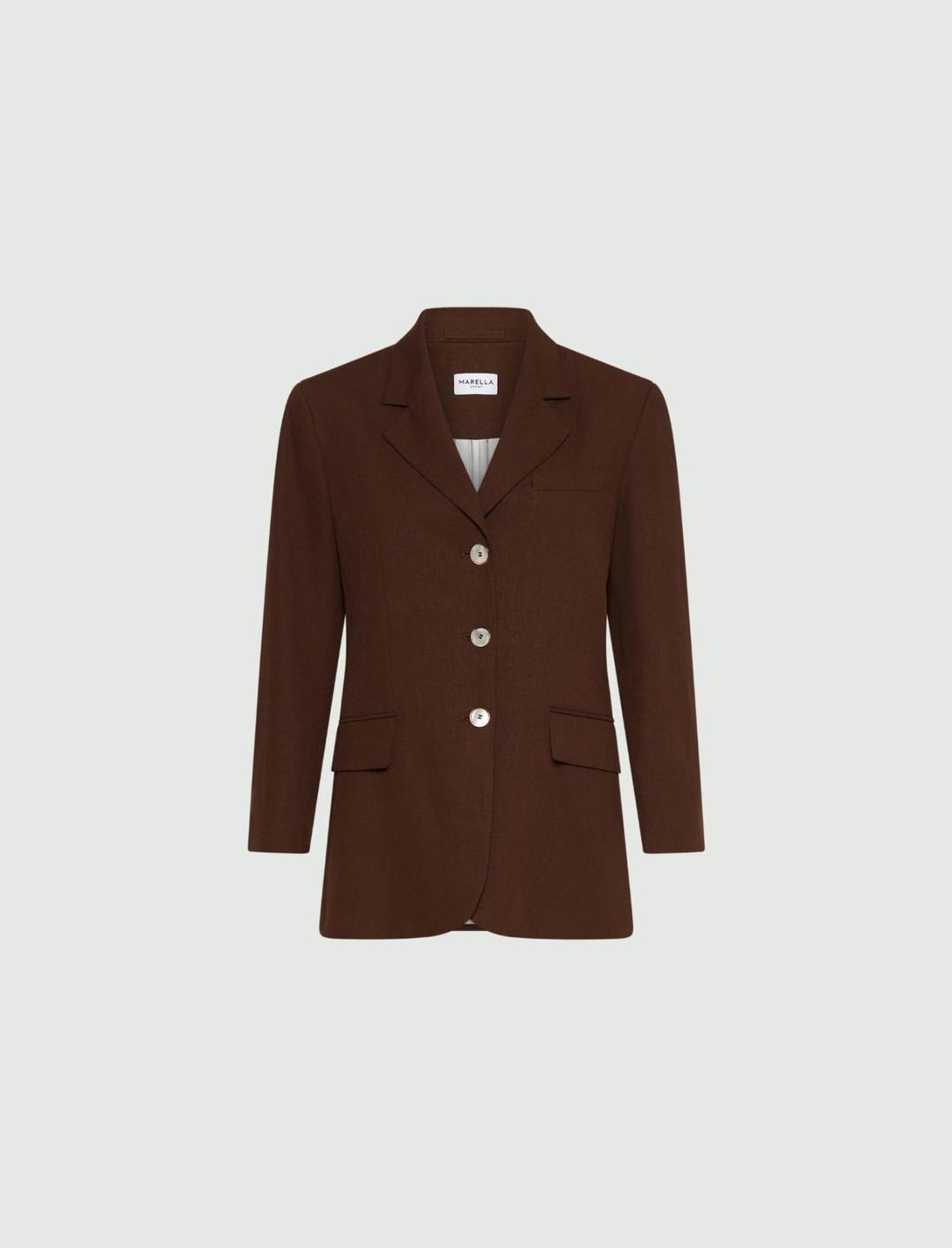 Blazer monopetto in misto lino | Marella Blazer monopetto in misto lino | Marella