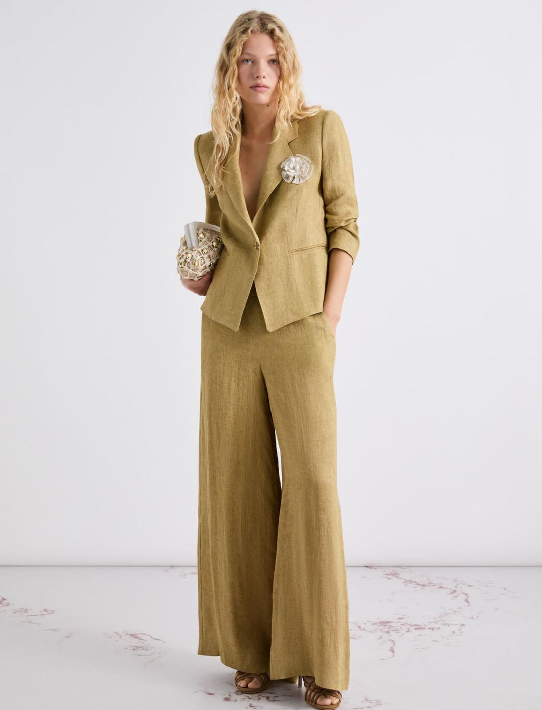 Blazer aderente in lino delavé | Marella Blazer aderente in lino delavé - 2 | Marella