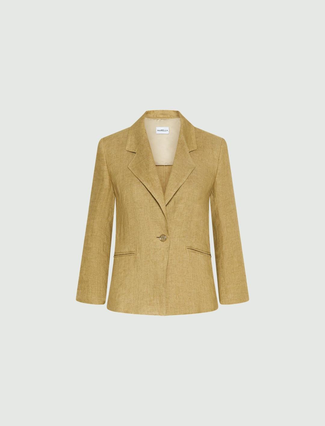 Blazer aderente in lino delavé | Marella Blazer aderente in lino delavé - 1 | Marella