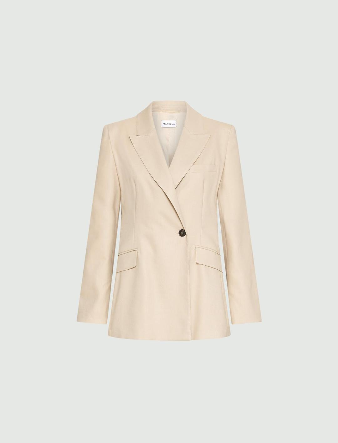 Blazer in twill di misto viscosa stretch | Marella Blazer in twill di misto viscosa stretch - 1 | Marella
