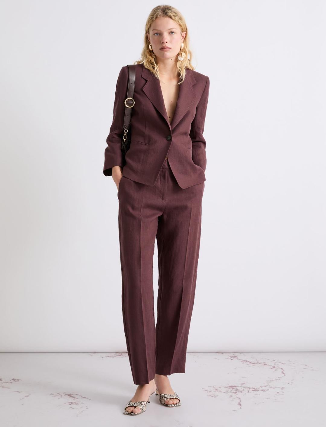 Blazer monopetto in lino | Marella Blazer monopetto in lino - 2 | Marella