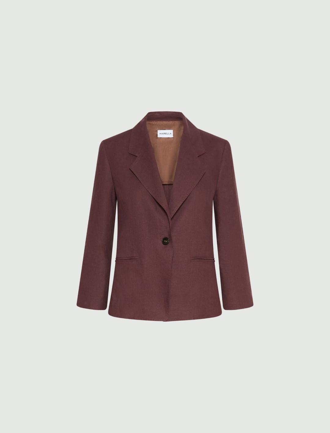 Blazer monopetto in lino | Marella Blazer monopetto in lino - 1 | Marella
