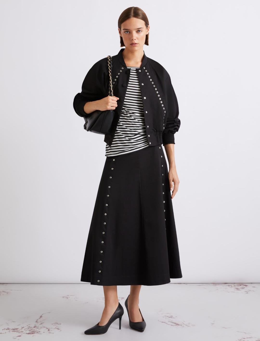 Gonna svasata in gabardina di cotone | Marella Gonna svasata in gabardina di cotone - 2 | Marella