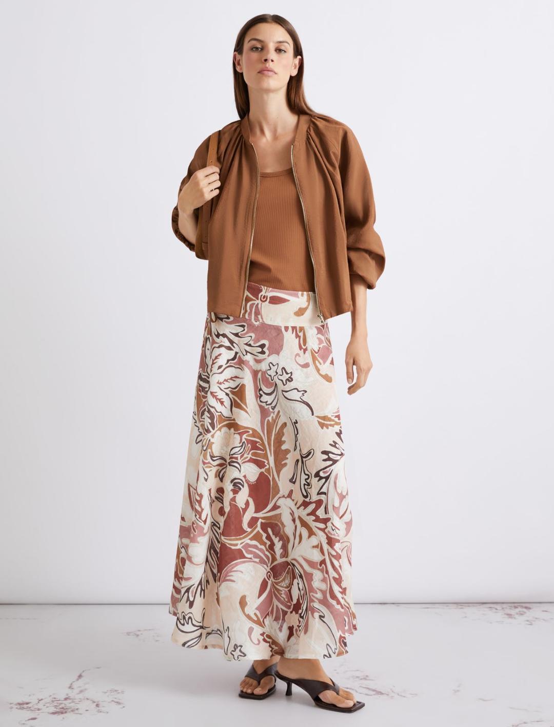 Gonna in lino stampato | Marella Gonna in lino stampato - 2 | Marella