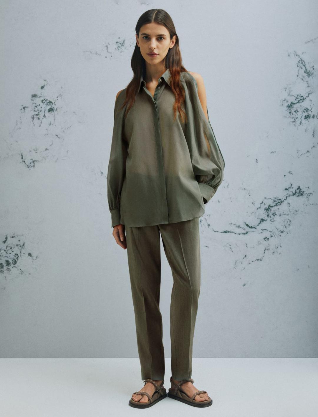 Camicia in mussola di cotone e seta | Marella Camicia in mussola di cotone e seta - 2 | Marella