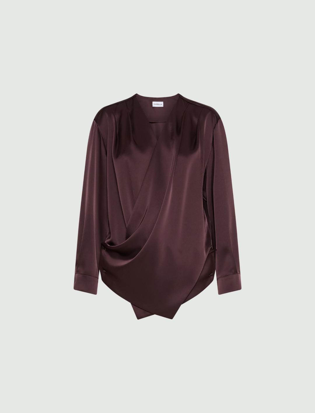 Blusa incrociata in satin | Marella Blusa incrociata in satin - 1 | Marella