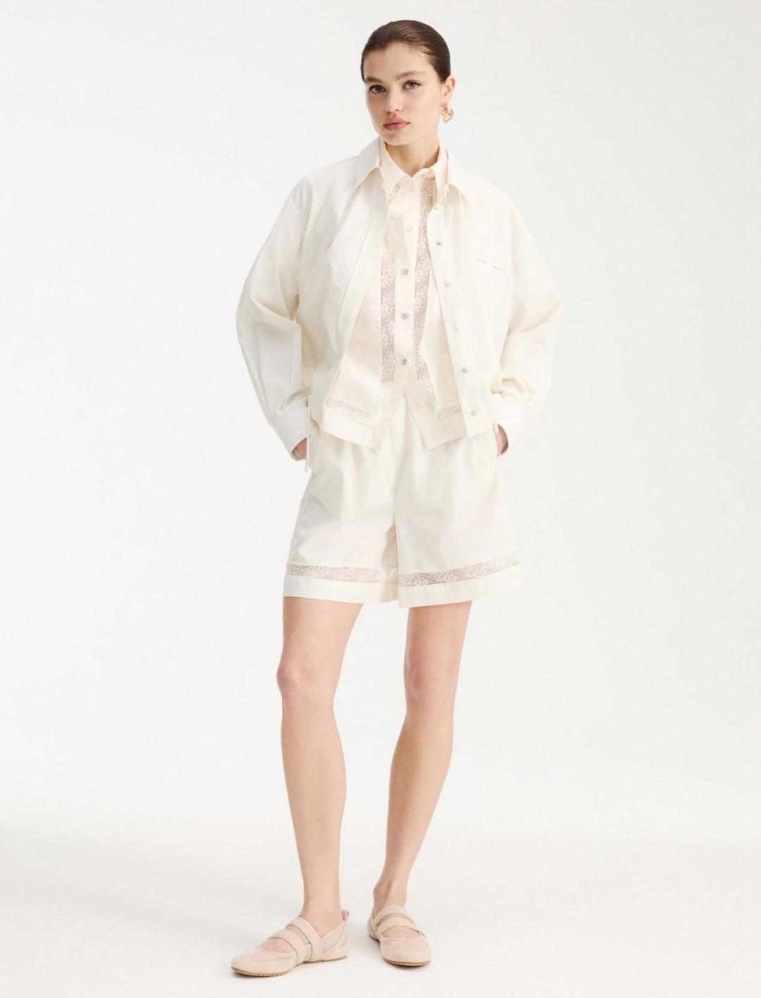 Camicia in popeline con pizzo | Marella Camicia in popeline con pizzo - 2 | Marella