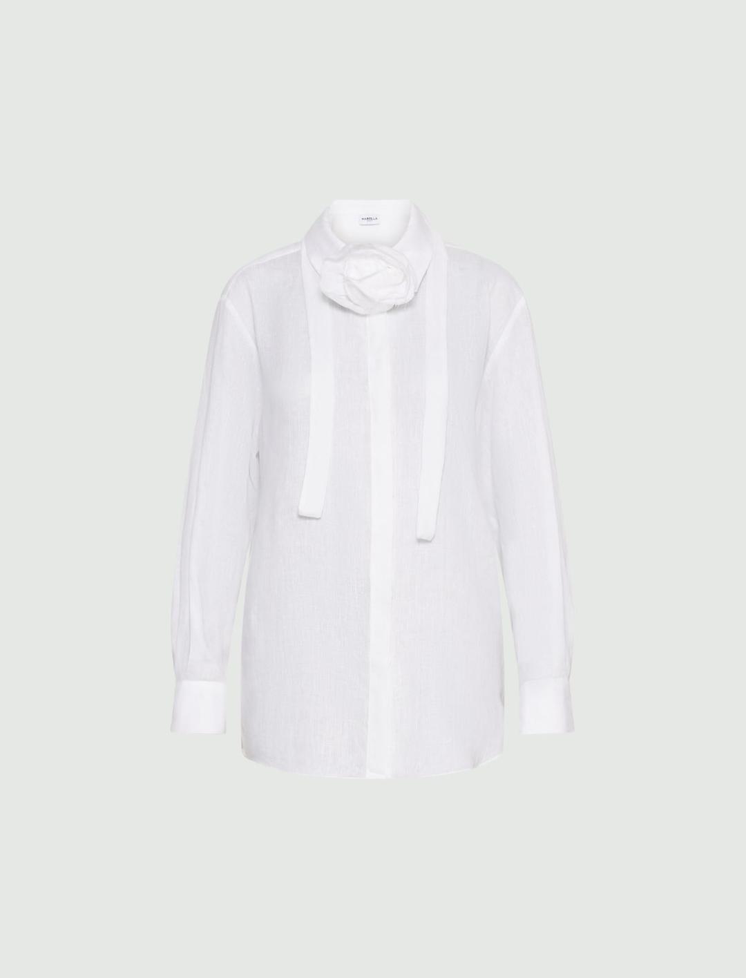 Camicia in puro lino con sciarpina | Marella Camicia in puro lino con sciarpina - 1 | Marella