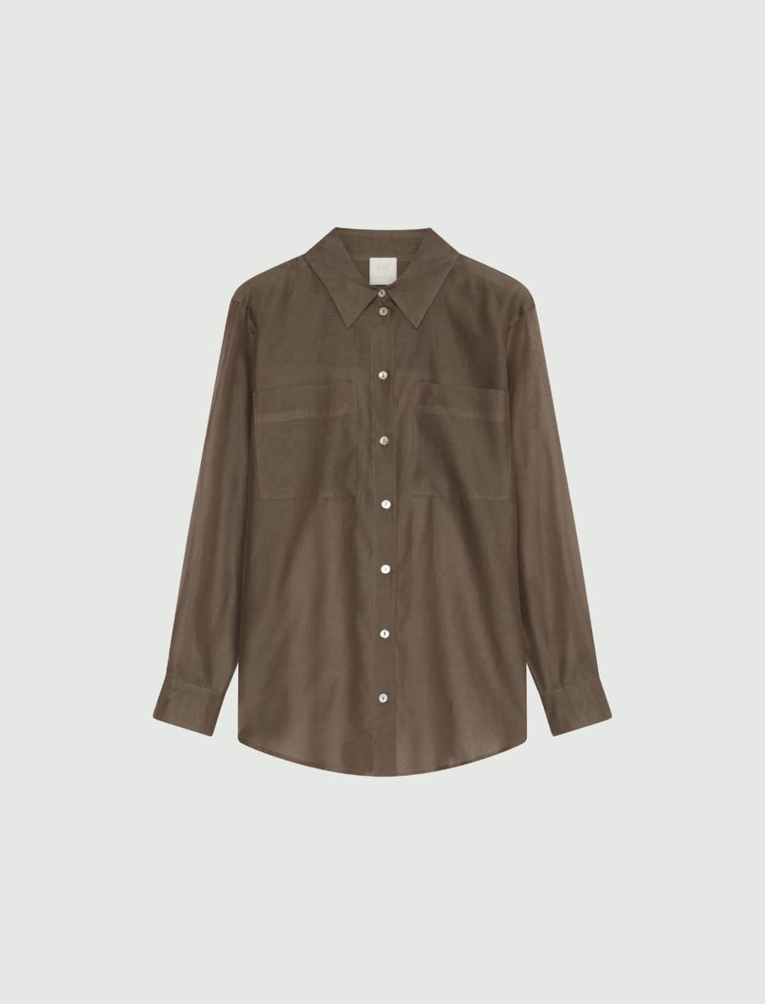 Camicia in mussola di cotone e seta organzata | Marella Camicia in mussola di cotone e seta organzata - 1 | Marella