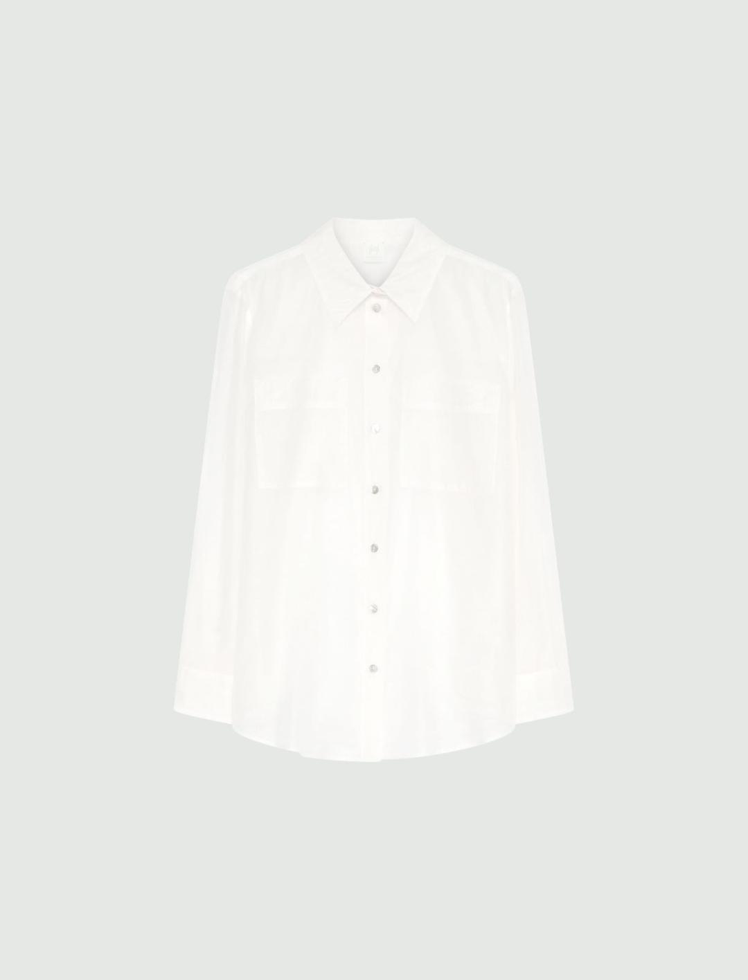 Camicia in mussola di cotone e seta organzata | Marella Camicia in mussola di cotone e seta organzata - 1 | Marella