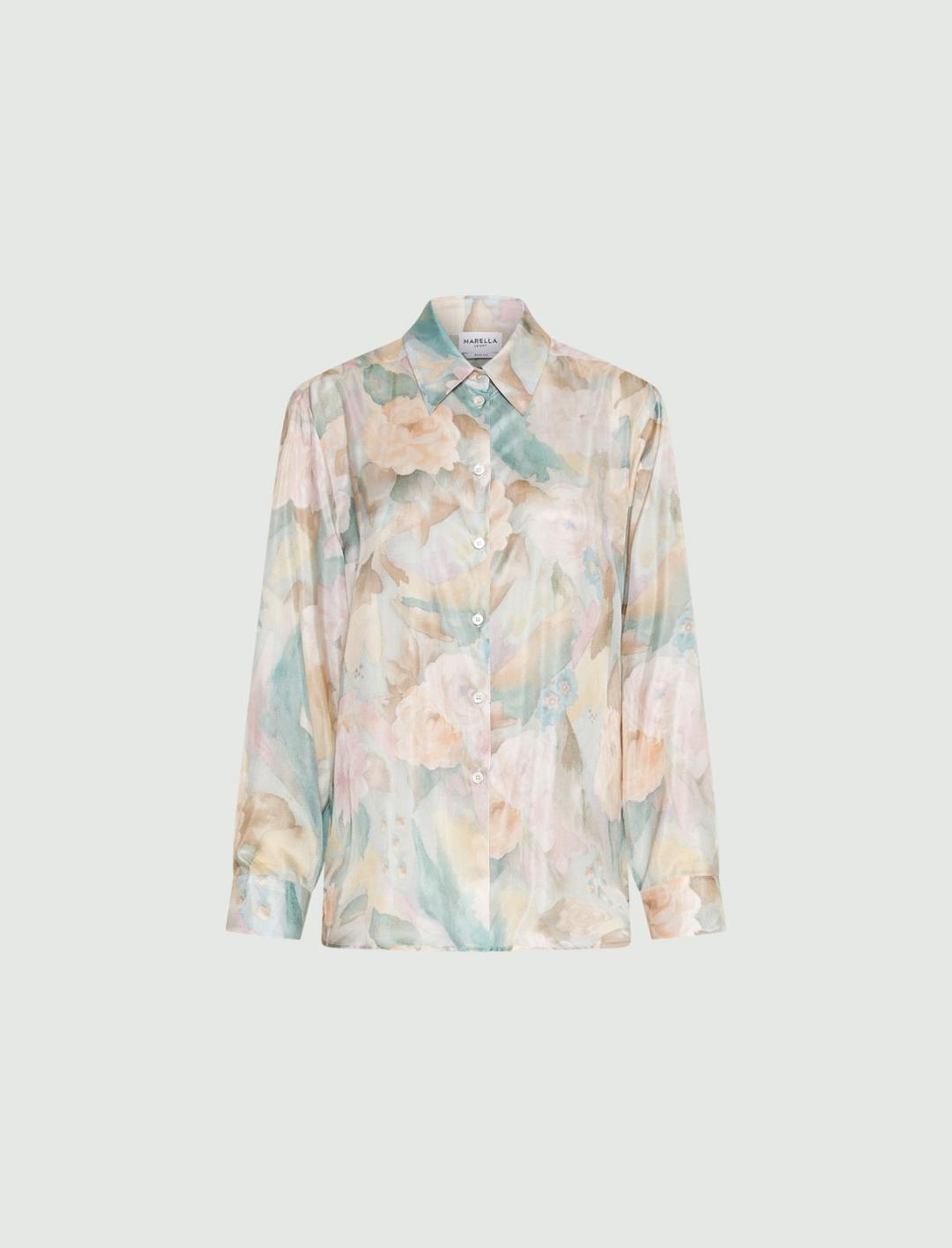 Camicia in seta habotai stampata | Marella Camicia in seta habotai stampata - 1 | Marella