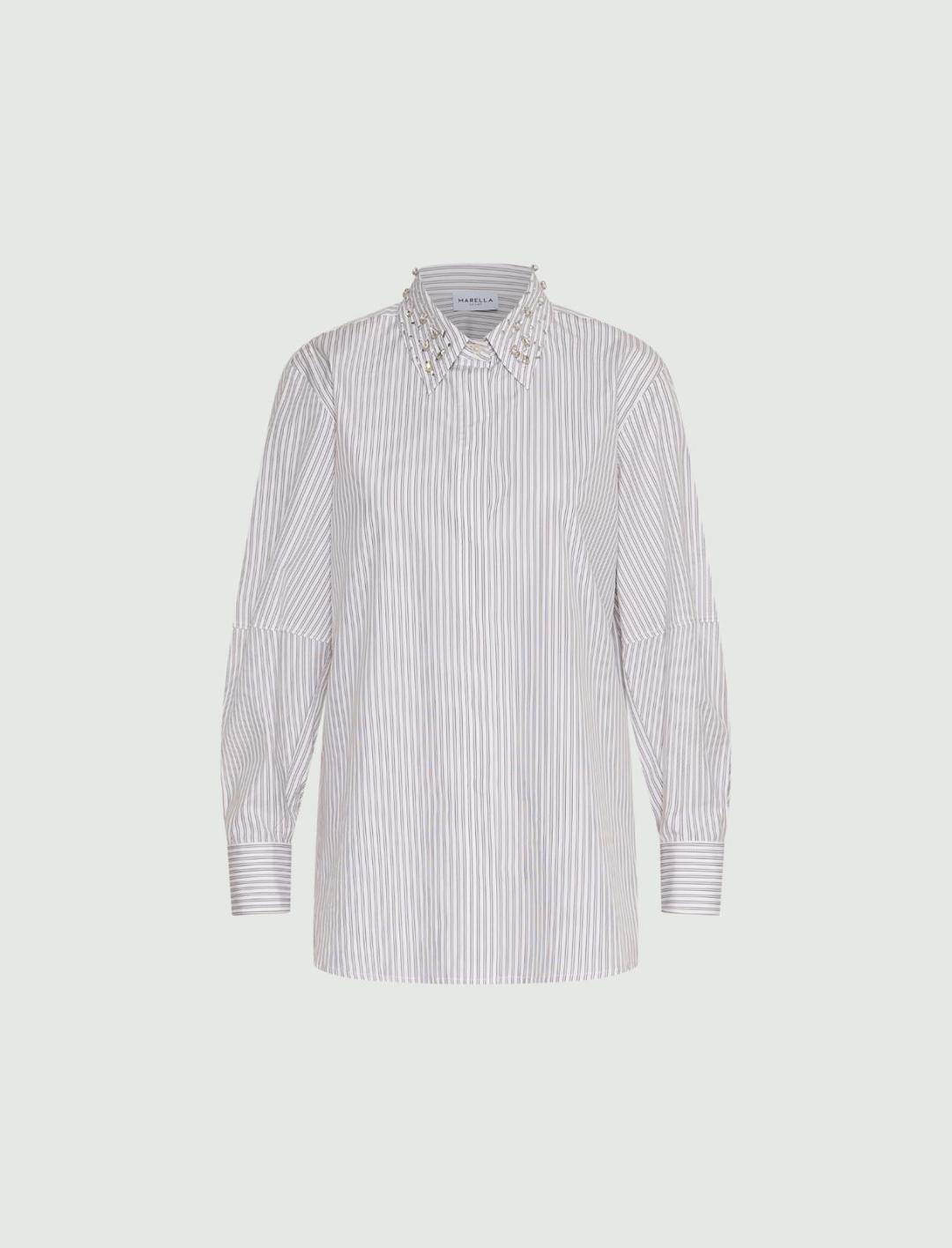 Camicia in cotone con cristalli | Marella Camicia in cotone con cristalli - 1 | Marella