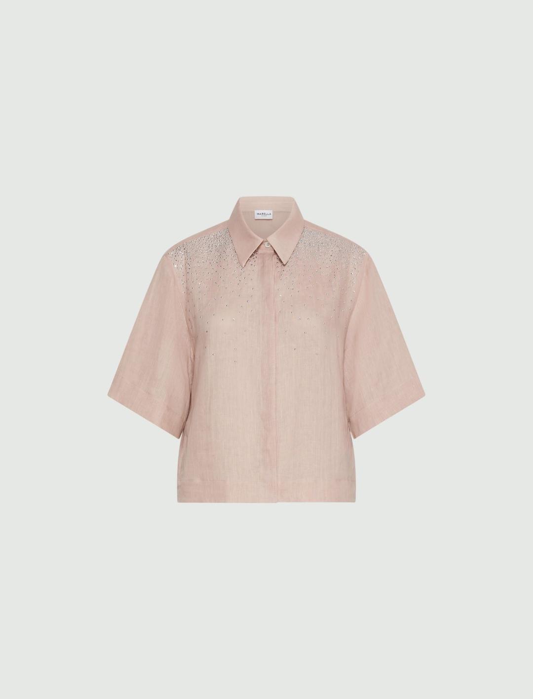 Camicia in puro lino con strass | Marella Camicia in puro lino con strass - 1 | Marella