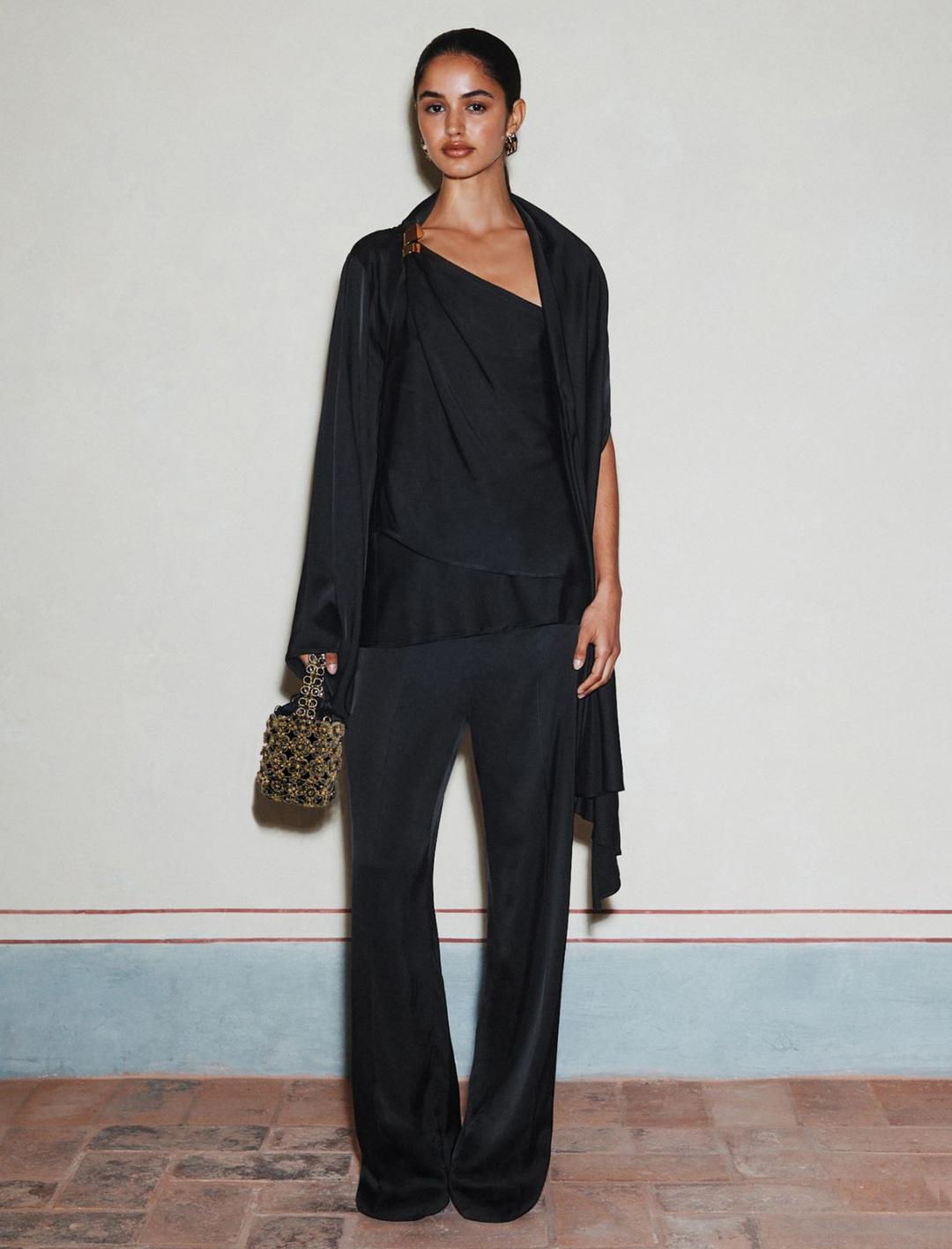 Pantalone ampio in raso stretch | Marella Pantalone ampio in raso stretch - 2 | Marella