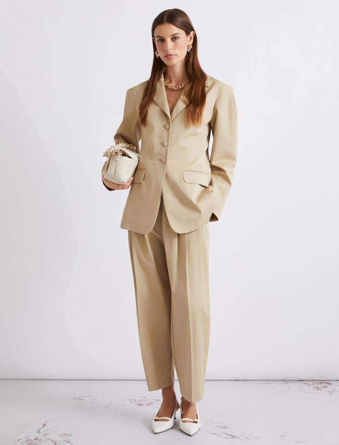 Pantalone cropped in gabardina di cotone | Marella Pantalone cropped in gabardina di cotone - 2 | Marella