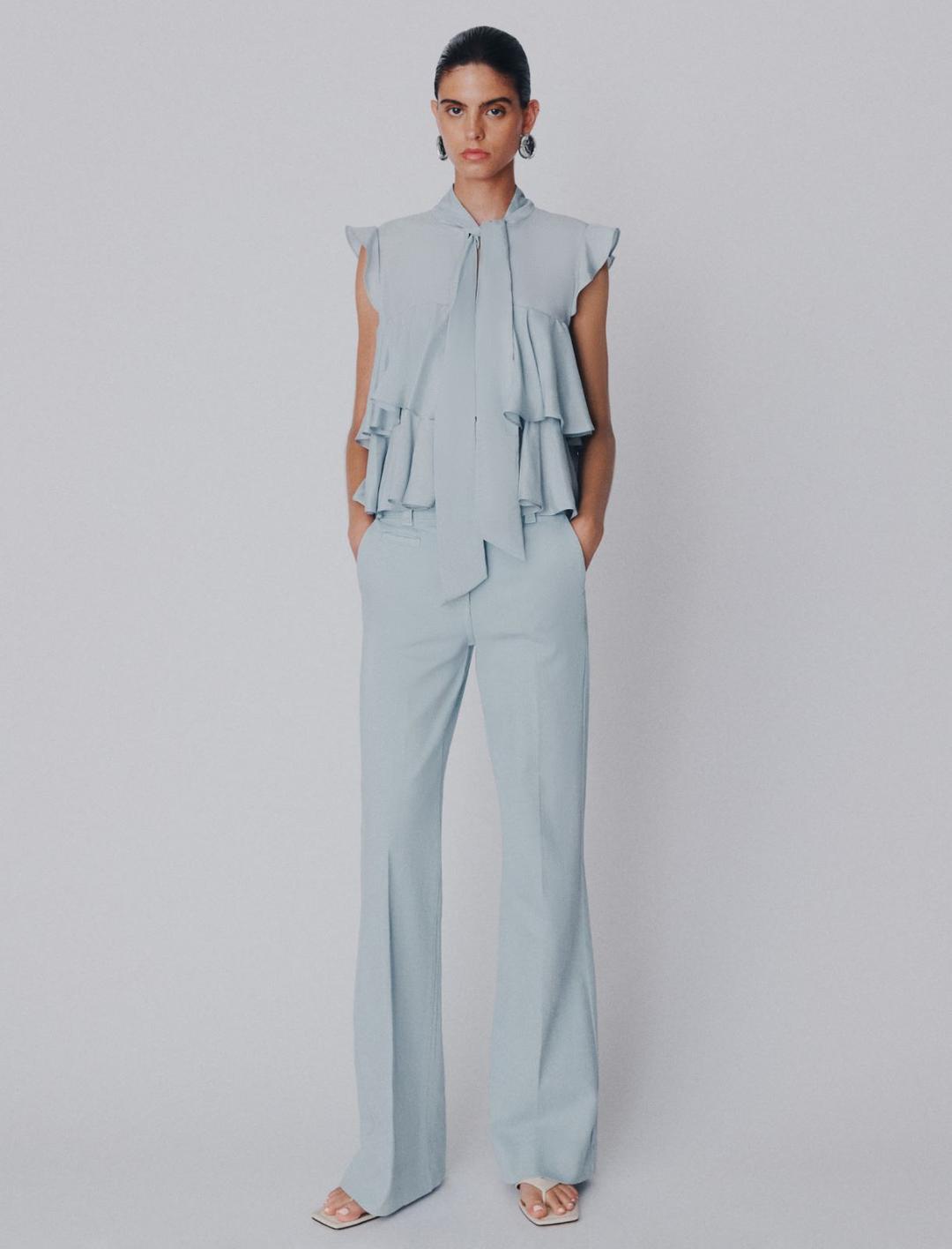 Pantaloni wide leg in cotone stretch | Marella Pantaloni wide leg in cotone stretch - 2 | Marella